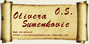 Olivera Šumenković vizit kartica